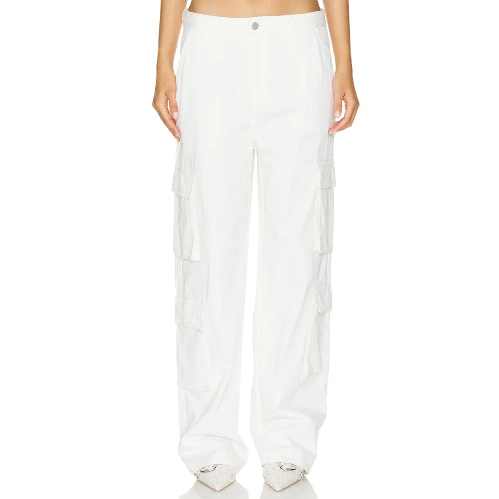 Superdown White Cargo Pants XL Baggy Wide Leg Streetwear Revolve $88 NEW - Picture 2 of 9